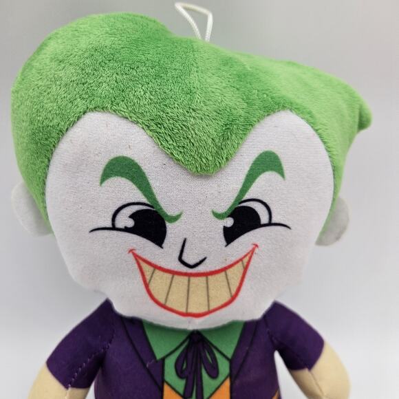 DC Comics Joker Plush Toy Factory Sitting Big Head 10" Villain Batman Green Hair - Picture 2 of 12